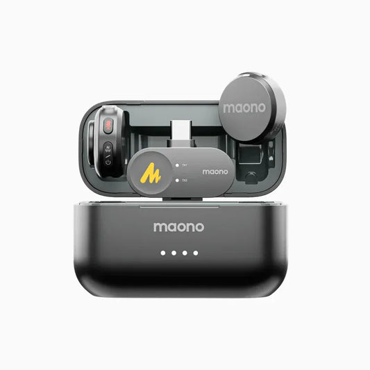 Maono WAVE T5 Dual Wireless Lavalier Microphone System for Camera | iPhone | and Android