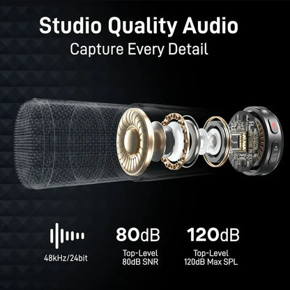 Maono WAVE T5 Dual Wireless Lavalier Microphone System for Camera | iPhone | and Android