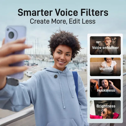 Maono WAVE T5 Dual Wireless Lavalier Microphone System for Camera | iPhone | and Android