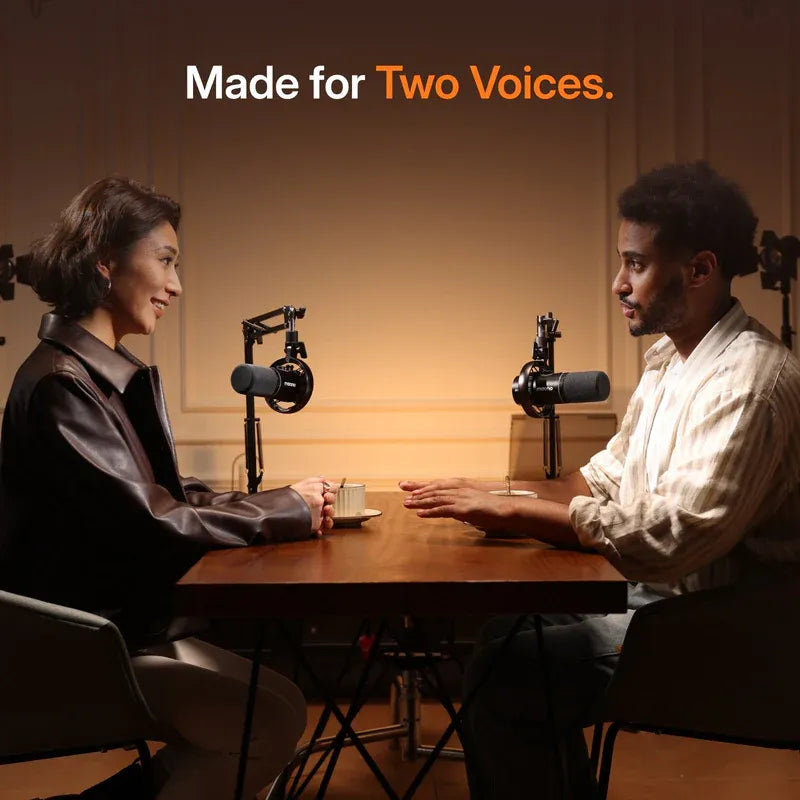 MAONO PD200W Hybrid Podcasting Microphone with Desktop Stand | Wireless USB XLR Dynamic Mic | Cardioid | Noise Cancelling
