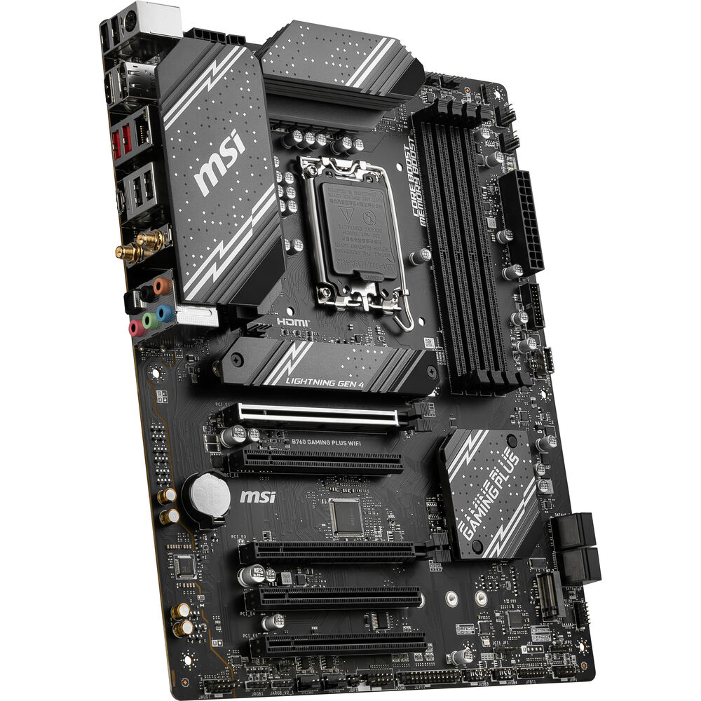 MSI B760 GAMING PLUS WIFI DDR5 ATX Motherboard | LGA1700 | Intel B760 | DDR5‑6800+ OC | PCIe 4.0 x16×2 | 2.5 GbE | Wi‑Fi 6E | USB‑C | M.2 Shield FROZR
