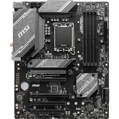 MSI B760 GAMING PLUS WIFI DDR5 ATX Motherboard | LGA1700 | Intel B760 | DDR5‑6800+ OC | PCIe 4.0 x16×2 | 2.5 GbE | Wi‑Fi 6E | USB‑C | M.2 Shield FROZR