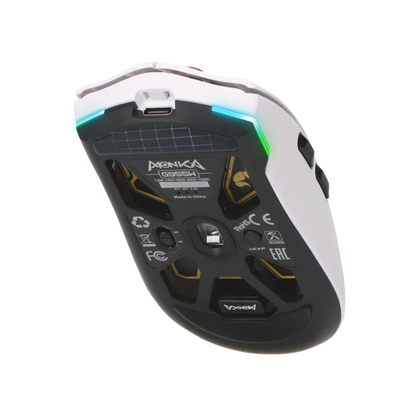 Monka Guru G995W Wireless Gaming Mouse – 58 g Ultra-Light, Tri-Mode (2.4G/Bluetooth/USB-C), PAW3395 Sensor, 26,000 DPI, Kailh GM 8.0 Switches
