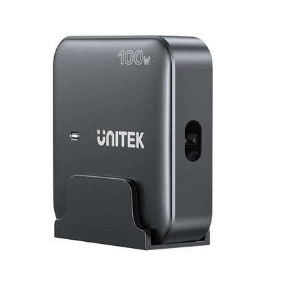 UNITEK 100W GaN Desktop Charger | 4-Port Fast Charging Station with Dual USB-C & USB-A | Multi Device Charging Hub with PD & QC Support