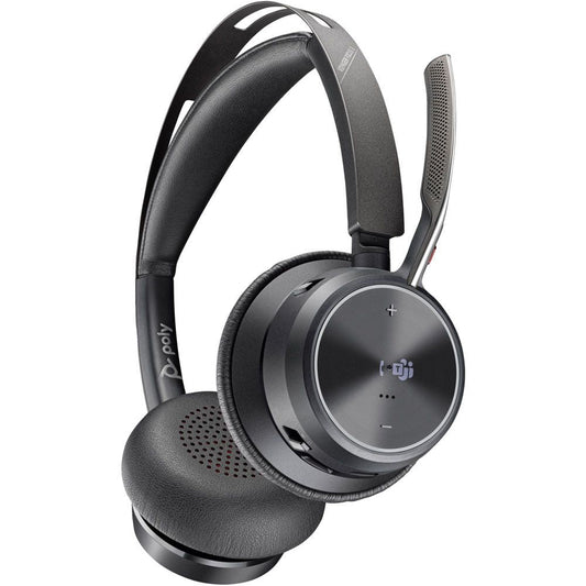 Poly Voyager Focus 2 9T9J6AA Bluetooth Stereo Headset | Microsoft Teams Certified | USB-C | BT700 Adapter | Charging Stand