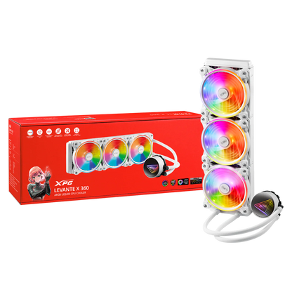 XPG Levante X 360 All-in-One ARGB CPU Liquid Cooler | 4.72 Maximum Fan Diameter -2000 RPM | Fluid Dynamic Bearing | 4-Pin