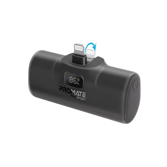 Promate Ultra-Compact fast charging 5000mAh Power Bank with In-Built Lightning Connector