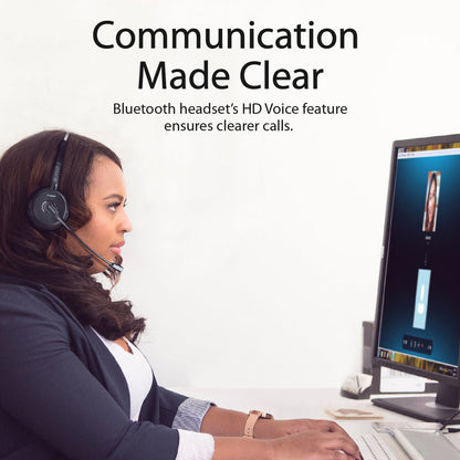 Promate Engage Over-Ear Mono Bluetooth Headset – HD Voice, Noise-Cancelling Mic, 14h Talk Time