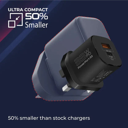 Promate 33W Power Delivery GaNFast Charging Adapter | PowerPort-33