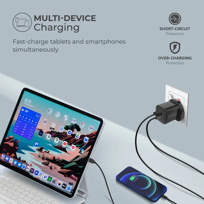 Promate 33W Power Delivery GaNFast Charging Adapter | PowerPort-33