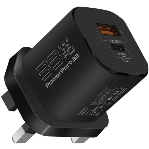 Promate 33W Power Delivery GaNFast Charging Adapter | PowerPort-33