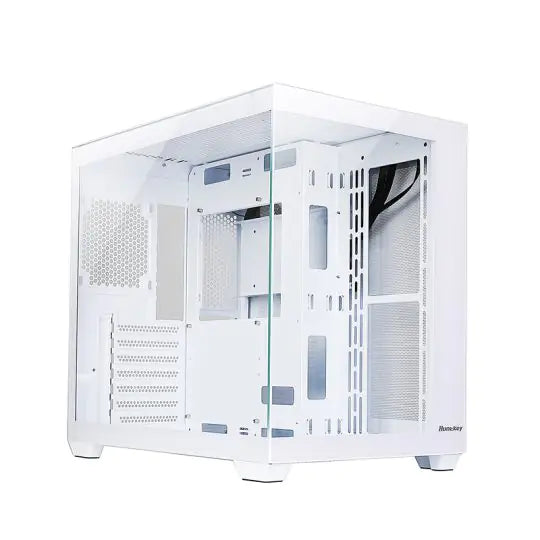 Huntkey S980 Tornado Full View Gaming PC Case | ATX/M-ATX/Mini-ITX Support | Dual Tempered Glass Panels | 10 Fan Slots & 360mm Liquid Cooling Ready | 400mm GPU Compatible (Fans Not Included)