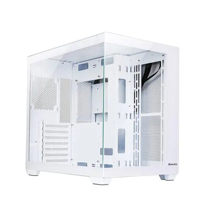 Huntkey S980 Tornado Full View Gaming PC Case | ATX/M-ATX/Mini-ITX Support | Dual Tempered Glass Panels | 10 Fan Slots & 360mm Liquid Cooling Ready | 400mm GPU Compatible (Fans Not Included)