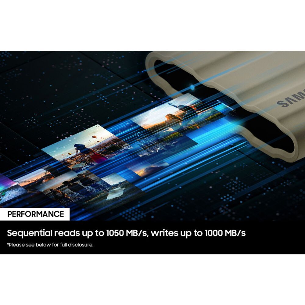 Samsung T7 Shield 1TB Portable SSD – USB 3.2 Gen 2, Up to 1,050 MB/s Read, Rugged Design, IP65 Water & Dust Resistant, Moonrock Beige
