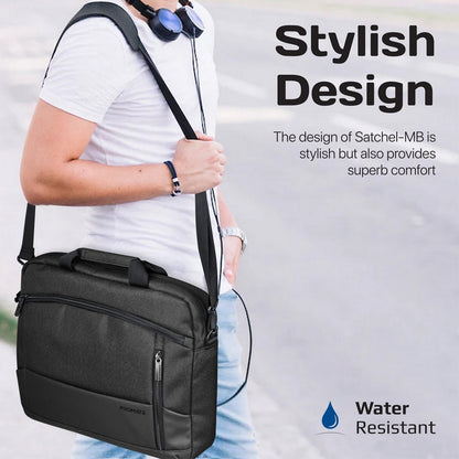 Promate Satchel-MB | 15.6″ Laptop Messenger Bag with Water-Resistant Padded Compartment & Multiple Pockets