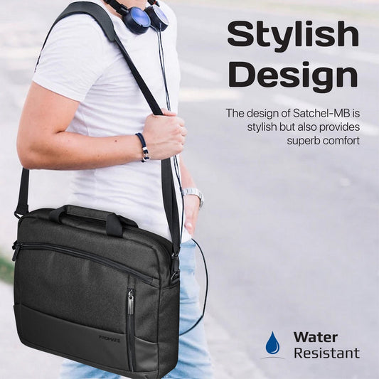 Promate Satchel-MB | 15.6″ Laptop Messenger Bag with Water-Resistant Padded Compartment & Multiple Pockets