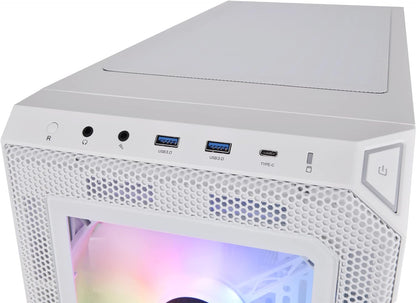 Thermaltake View 300 MX TG ARGB Motherboard Sync E-ATX Mid Tower Computer Case with 2x200mm Front & 1x120mm Rear ARGB Fan | Interchangeable Tempered Glass & Mesh Front Panel