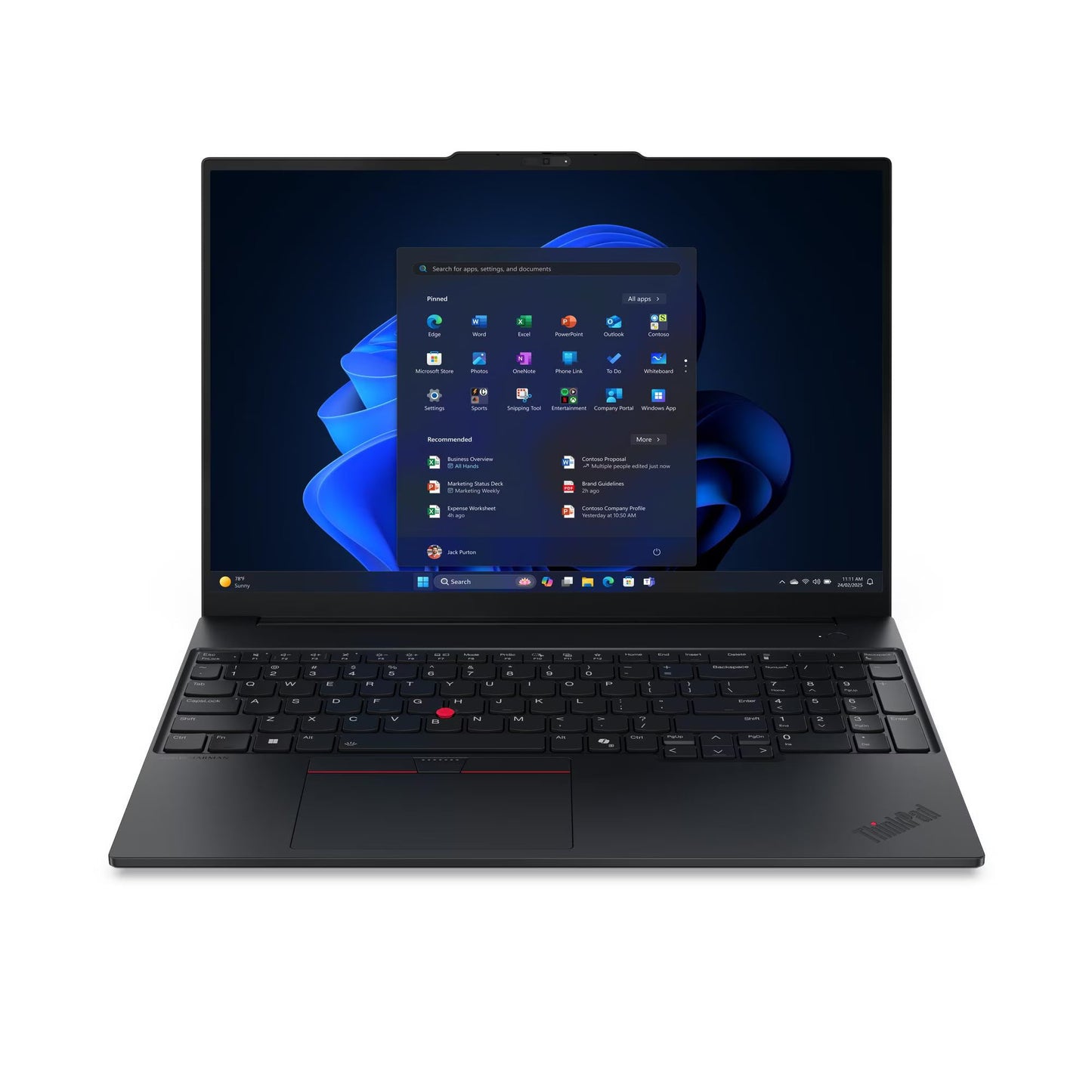 Lenovo ThinkPad E16 Gen 3 22AY0016GQ - 16" WUXGA 60Hz - Intel Core Ultra 7 256V - 16GB RAM - 512GB SSD - Shared - WIN 11 PRO K