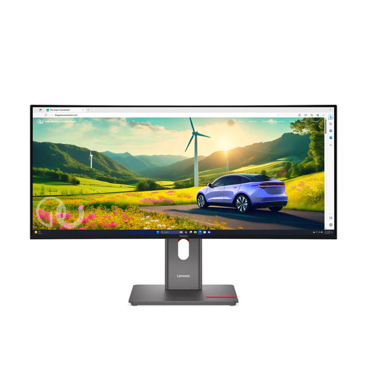 Lenovo ThinkVision P34WD-40 34" Curved UWQHD IPS Monitor | 3440×1440 | 120Hz | USB-C Docking with 140W Power Delivery | RJ45 Ethernet | HDR10 | Built-in Speakers