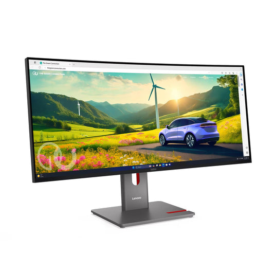 Lenovo ThinkVision P34WD-40 34" Curved UWQHD IPS Monitor | 3440×1440 | 120Hz | USB-C Docking with 140W Power Delivery | RJ45 Ethernet | HDR10 | Built-in Speakers