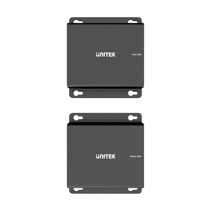UNITEK 150 m USB Extender Over Ethernet with 4-Port USB Hub | Long-Range USB Signal Booster | Cat5e/6 Support | Plug-and-Play Expansion for USB Devices