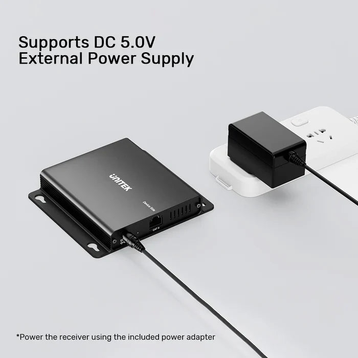 UNITEK 150 m USB Extender Over Ethernet with 4-Port USB Hub | Long-Range USB Signal Booster | Cat5e/6 Support | Plug-and-Play Expansion for USB Devices