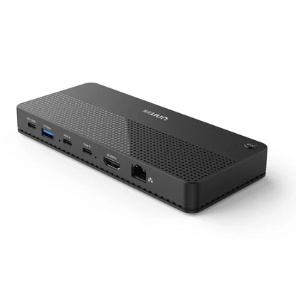 UNITEK USB-C 4K KVM Docking Station | 100W PD | 4K@60Hz HDMI | 10Gbps Data Transfer | Gigabit Ethernet | SD/MicroSD Reader | One-Button Switch for 2 Computers