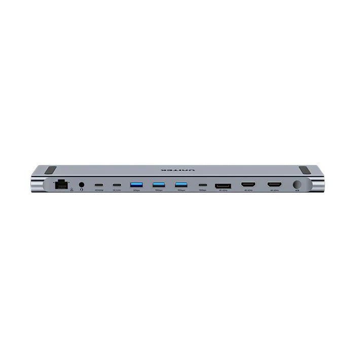 UNITEK UHB15 USB-C Triple 4K KVM Docking Station | Dual/Triple Monitor Support | USB Ports | Ethernet LAN | SD/TF Card Reader | 100W Power Delivery | KVM Switch Functionality