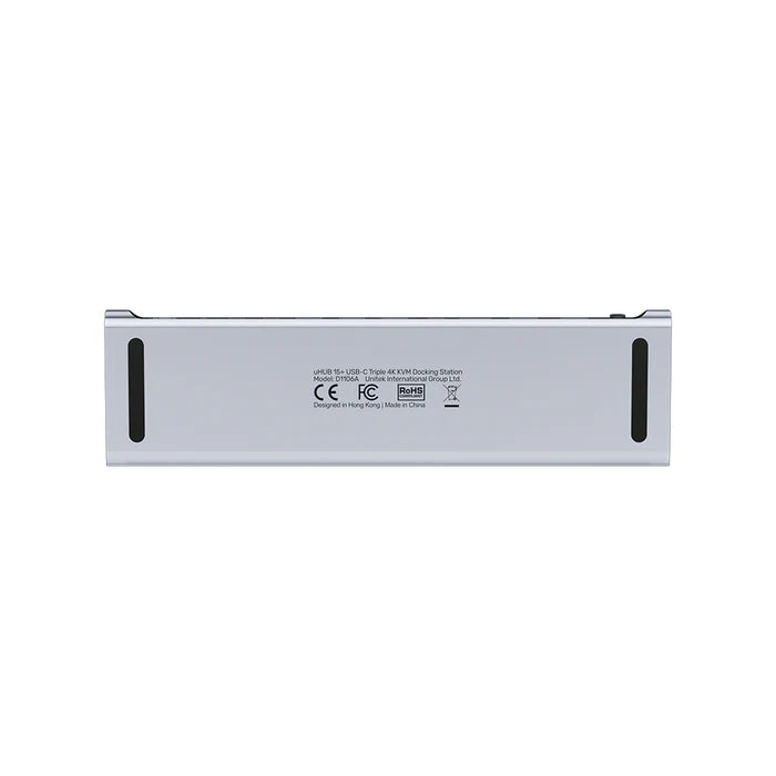 UNITEK UHB15 USB-C Triple 4K KVM Docking Station | Dual/Triple Monitor Support | USB Ports | Ethernet LAN | SD/TF Card Reader | 100W Power Delivery | KVM Switch Functionality