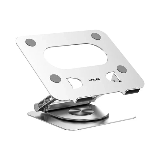 UNITEK Laptop Stand with Detachable USB-C Hub | Adjustable Ergonomic Laptop Holder with Integrated USB-C Hub (HDMI | USB Ports | SD/TF Card Reader | Ethernet)