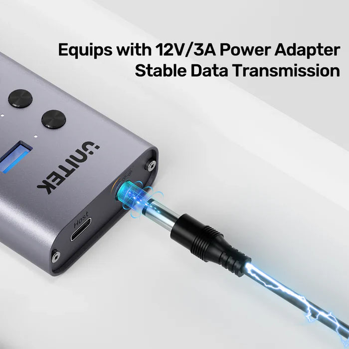 UNITEK 10-in-1 USB Hub with Individual Switches | Multi-Port USB Expansion with On/Off Control for Each Port | USB-A Connectivity | LED Indicators