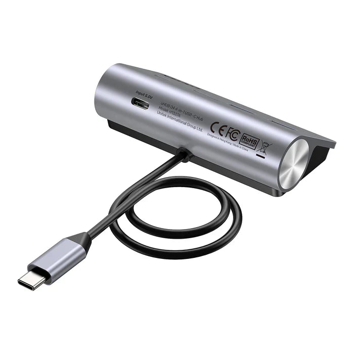 UNITEK uHUB Q4 USB-C Hub 4-in-1 | 10Gbps USB Data Transfer Hub with Aluminum Body | Plug & Play USB Expansion for Windows & macOS