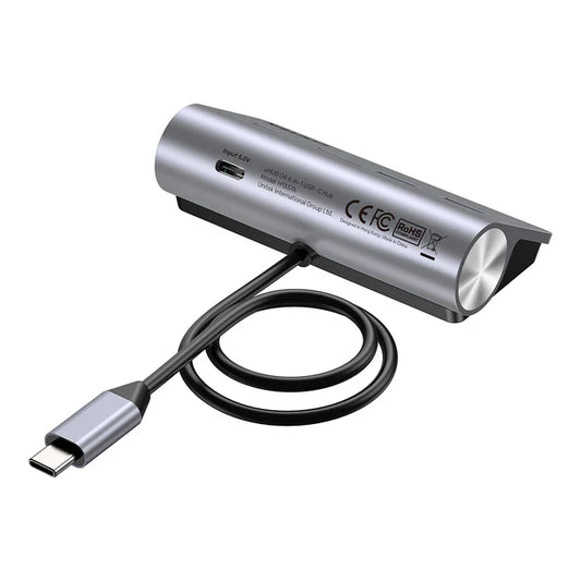 UNITEK uHUB Q4 USB-C Hub 4-in-1 | 10Gbps USB Data Transfer Hub with Aluminum Body | Plug & Play USB Expansion for Windows & macOS