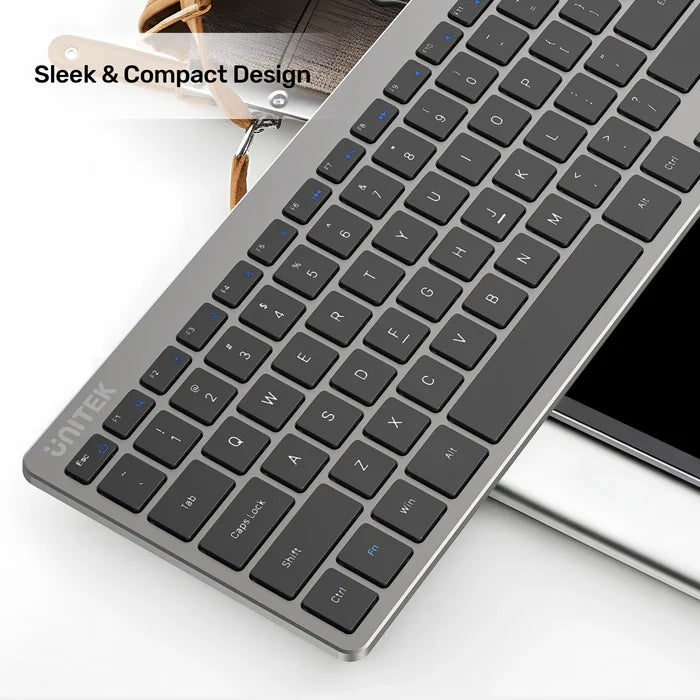 UNITEK Ultra Light Wired Keyboard | 99 Silent Keys | Low Profile Ergonomic Design | Plug and Play USB-C Keyboard with USB-A Adapter for Home | Office and Business Use