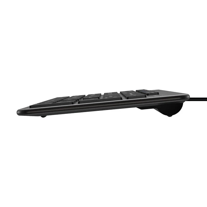 UNITEK SlimTap 104-Key Wired Keyboard | Ultra-Slim Full-Size Layout | Silent Typing | Ergonomic Raised Design | USB-A Connection | Space Gray