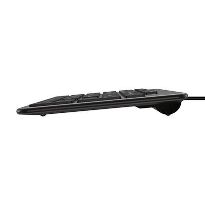 UNITEK SlimTap 104-Key Wired Keyboard | Ultra-Slim Full-Size Layout | Silent Typing | Ergonomic Raised Design | USB-A Connection | Space Gray