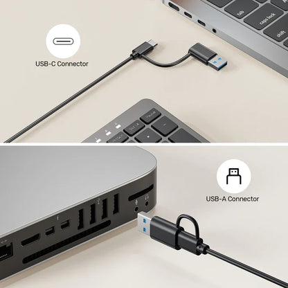 UNITEK Ultra Light Wired Keyboard | 99 Silent Keys | Low Profile Ergonomic Design | Plug and Play USB-C Keyboard with USB-A Adapter for Home | Office and Business Use