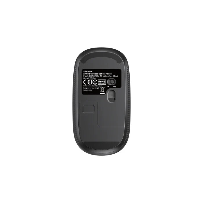 UNITEK SlimTrack Wireless Optical Mouse | 2.4GHz Cordless Mouse with 1600 DPI | Silent Click | Ergonomic Design | USB Plug & Play for Laptop and PC