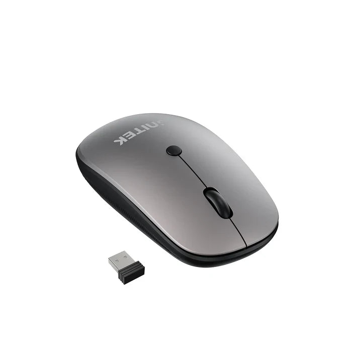 UNITEK SlimTrack Wireless Optical Mouse | 2.4GHz Cordless Mouse with 1600 DPI | Silent Click | Ergonomic Design | USB Plug & Play for Laptop and PC