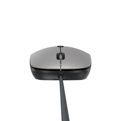 UNITEK SlimTrack Wired Optical Mouse | 1600 DPI | Silent Click | USB-A Plug & Play | Ergonomic Ambidextrous Design | Space Gray