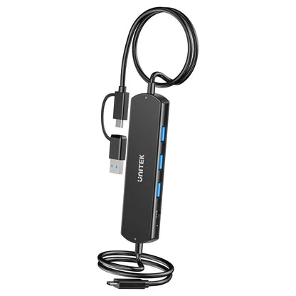 UNITEK 10Gbps USB KVM Switch Hub | Dual PC USB Sharing Device with 3 USB-A Ports | One-Button Switching | High-Speed Data Transfer | Plug & Play