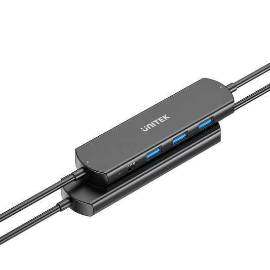 UNITEK 10Gbps USB KVM Switch Hub | Dual PC USB Sharing Device with 3 USB-A Ports | One-Button Switching | High-Speed Data Transfer | Plug & Play