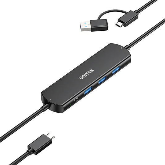 UNITEK 10Gbps USB KVM Switch Hub | Dual PC USB Sharing Device with 3 USB-A Ports | One-Button Switching | High-Speed Data Transfer | Plug & Play