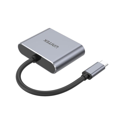 UNITEK 4K 60Hz USB-C to HDMI 2.0 and VGA Adapter with MST Dual Monitor
