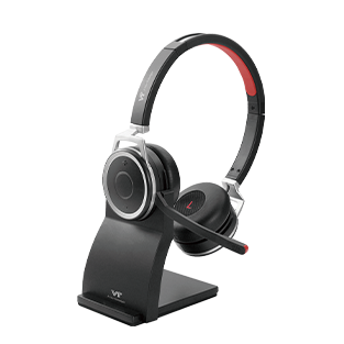 VT9605 BT Duo Bluetooth UC Headset with 2-Mic Noise Cancelling | Integrated Busylight | Dual Device Pairing | Bluetooth 5.0