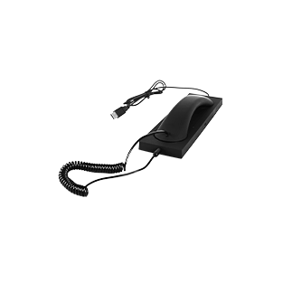 VT Handset 100 Wired USB Handset for PC | Plug and Play | Noise-Canceling Microphone | Compatible with Teams | Zoom | 3CX