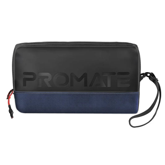 Promate Vali Lightweight Tech Essential Organizer Pouch | 1.79L | Cordura + Skin-Film Material | Compact Travel Storage