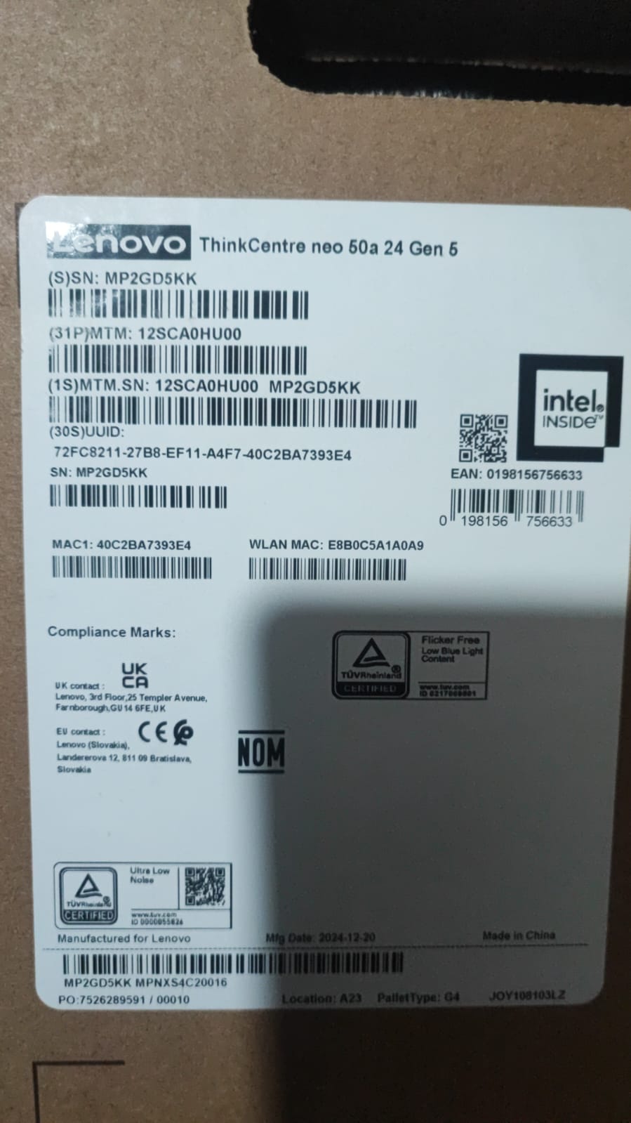 All in One Lenovo ThinkCentre neo 50a (HU00) | Intel Core i7-13620H | RAM 16G | 512GB SSD | Intel UHD Graphics | 24 FHD IPS | Luna Grey