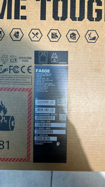 ASUS TUF Gaming A16 FA608UH-RV049 | AMD Ryzen 7-260 | RAM 16GB | SSD 512GB | NVIDIA Geforce RTX 5050 8GB | 16.0 inch WUXGA 165Hz | Jaeger Gray