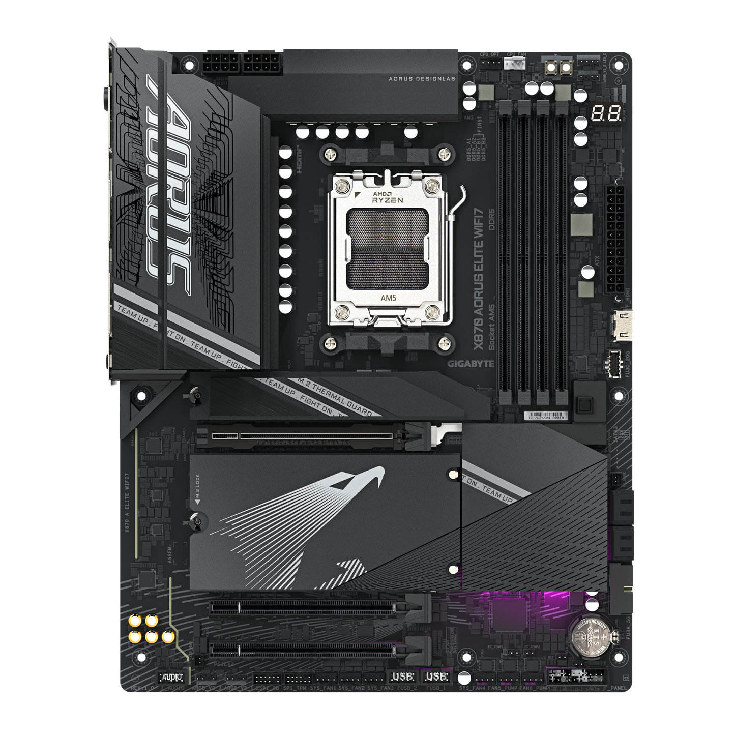 GIGABYTE X870 AORUS ELITE WiFi7 ATX Motherboard | AM5 | DDR5 8000 OC | PCIe 5.0 | Wi‑Fi 7 | Dual USB4 | Quad M.2 | 2.5 GbE